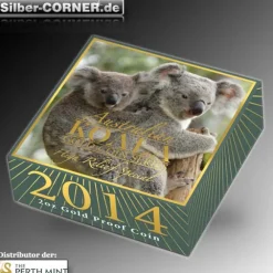 Koala 2014 2 Oz Gold High Relief Coin + Box + CoA
