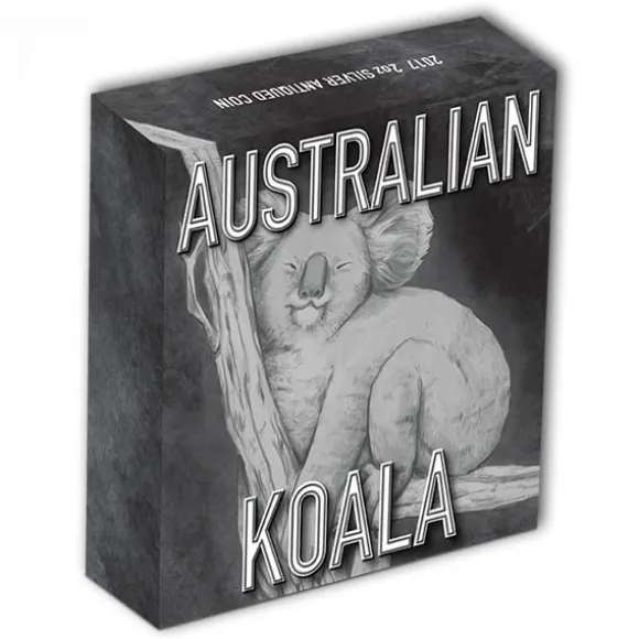 Koala 2 Oz Silber 2017 - Antik Finish- + Box + COA *