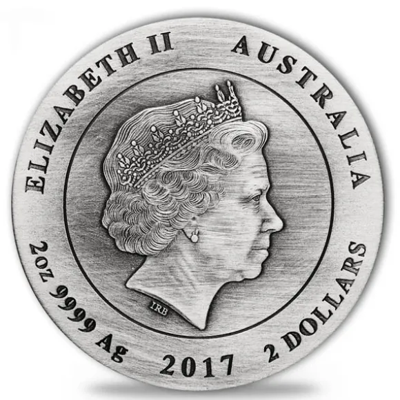 Koala 2 Oz Silber 2017 - Antik Finish- + Box + COA *