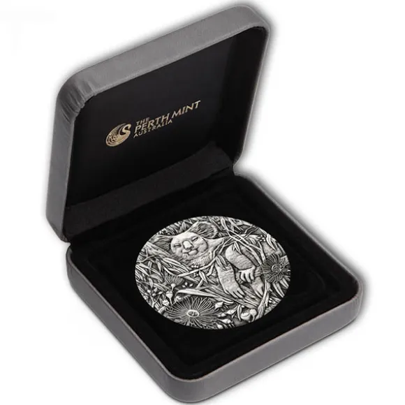 Koala 2 Oz Silber 2017 - Antik Finish- + Box + COA *
