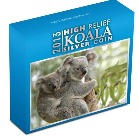 Koala 1 Oz Silber High Reief Proof 2013+ Box +CoA*