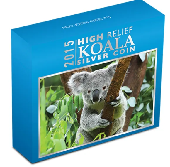 Koala 2015 1 Oz Silber High Relief + Box + COA *