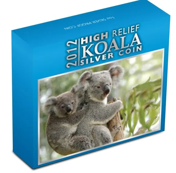 Koala 1 Oz Silber High Relief Proof 2012 + Box + CoA *
