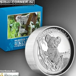 Koala 5 Oz Silber - High Relief - 2015 Proof +Box +COA*