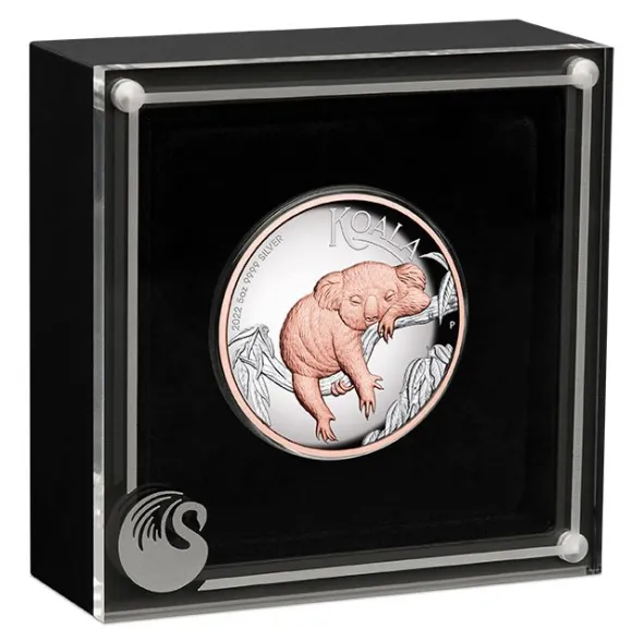 Koala 5 Oz Silber vergoldet 2022 + Box + Zertifikat*