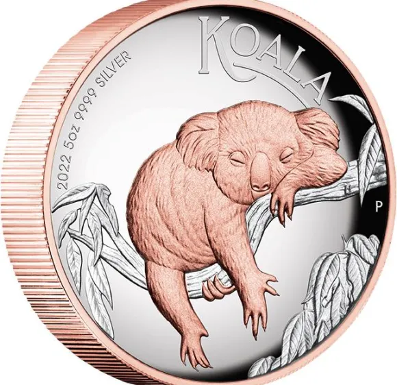 Koala 5 Oz Silber vergoldet 2022 + Box + Zertifikat*