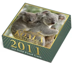 Koala 2 Unzen Gold Proof 2011 +Box +COA