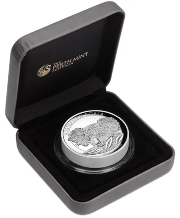 Koala 5 Unzen Silber High Relief 2014 + Box + CoA *