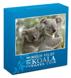 Koala 5 Unzen Silber High Relief 2014 + Box + CoA *