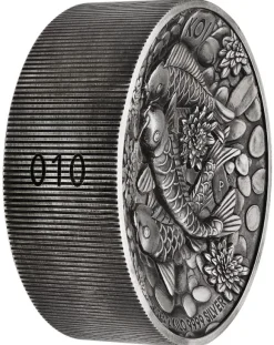 Koi Fish 2 KG Silber High Relief - Antik Finish 2023 + Box + COA*