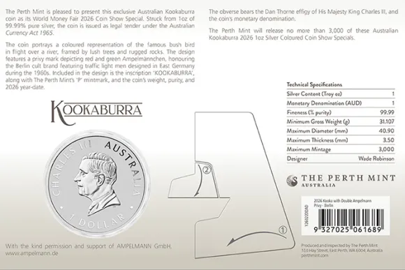 Kookaburra Ampelmann Word Money Fair 1 Oz Silber 2026 im Bilster