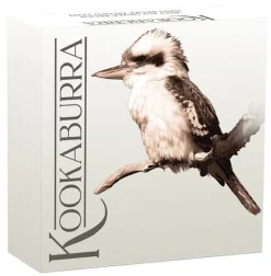 Kookaburra - High Relief - Gilded - 2 Unzen Silber 2023 +Box + CoA*