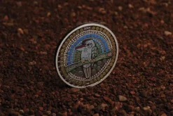 Kookaburra Kaa-Kaa 2 Unzen Siber Antik coloriert 2024*