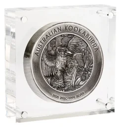 Kookaburra 2 KG Silber Antik Finish High Relief 2020 +Box +COA*