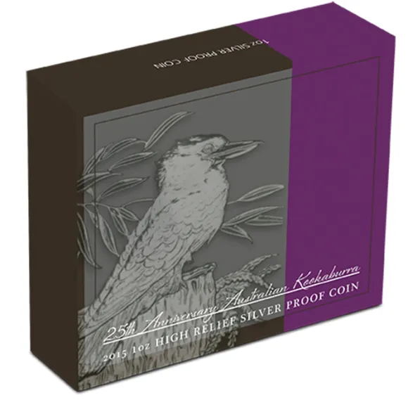 Kookaburra 1 Oz Silber High Relief 2015 + Box + COA*