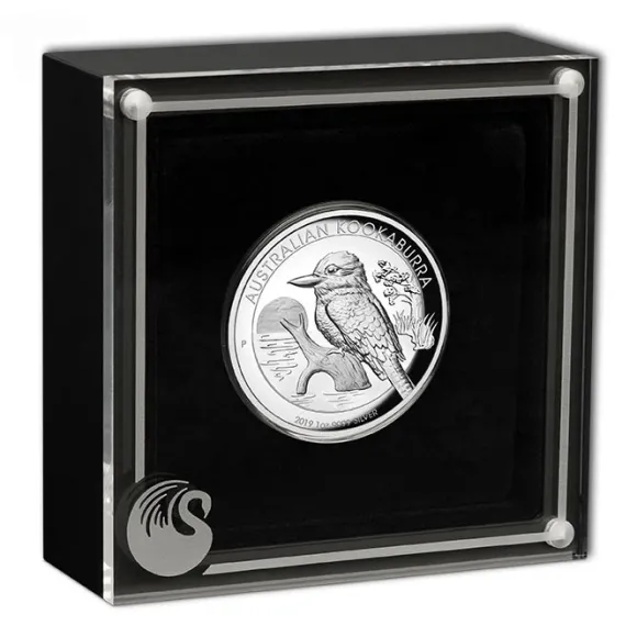 Kookaburra 1 Oz Silber High Relief 2019 +Box +COA*