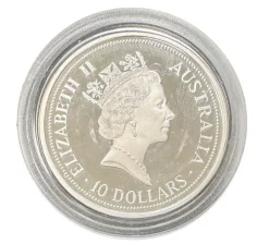Kookaburra 2 Oz Silber Proof 1991 +Box +COA*