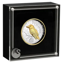 Kookaburra 2 Oz Silber Proof Gilded High Relief 2025
