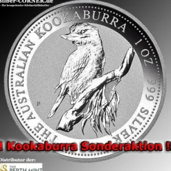 Kookaburra 1 Unze Silber 1995*