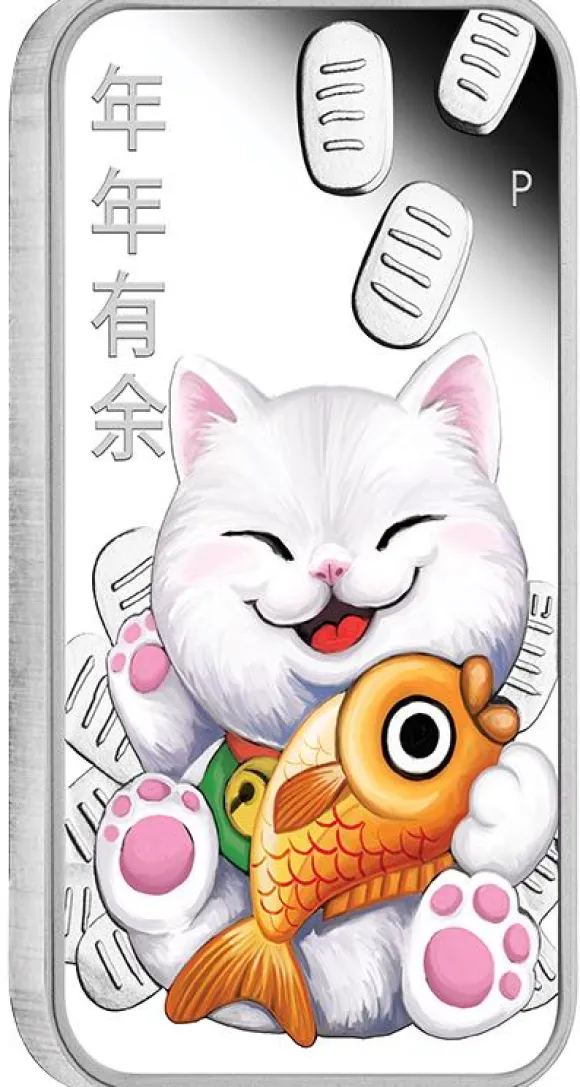 Lucky Cat 1 Oz Silber Proof 2020 +Box +COA *