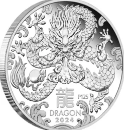 Lunar 3 - Drache - 3 Coin Set Silber Proof 2024 +Box +COA*