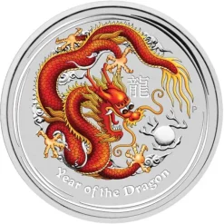 Lunar 2 - Drache - 1 KG Silber farbig 2012*