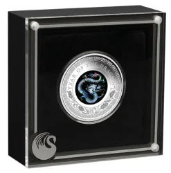Lunar - Drache - Opal - 1 Unze Silber 2024 + Box +COA*