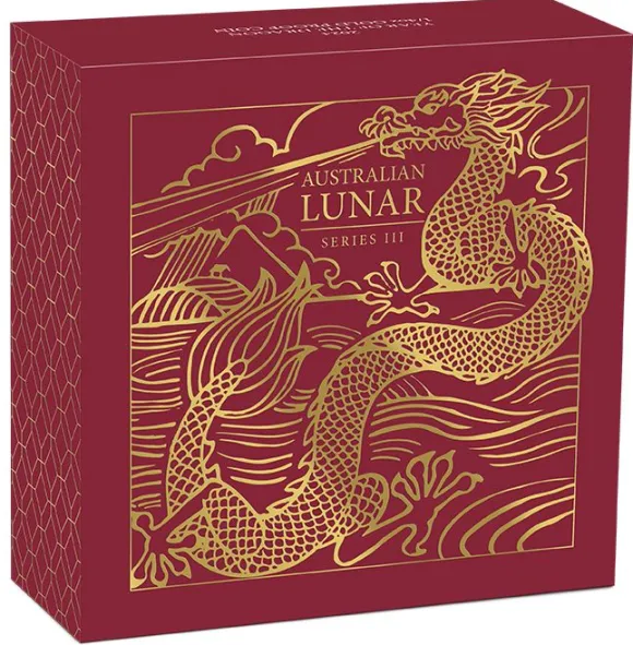 Lunar 3 - Drache - 1/4 Oz Gold Proof 2024 + Box + COA