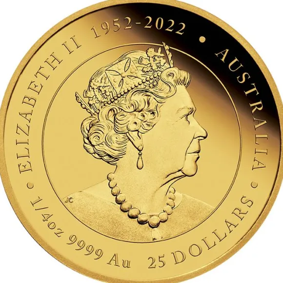 Lunar 3 - Drache - 1/4 Oz Gold Proof 2024 + Box + COA