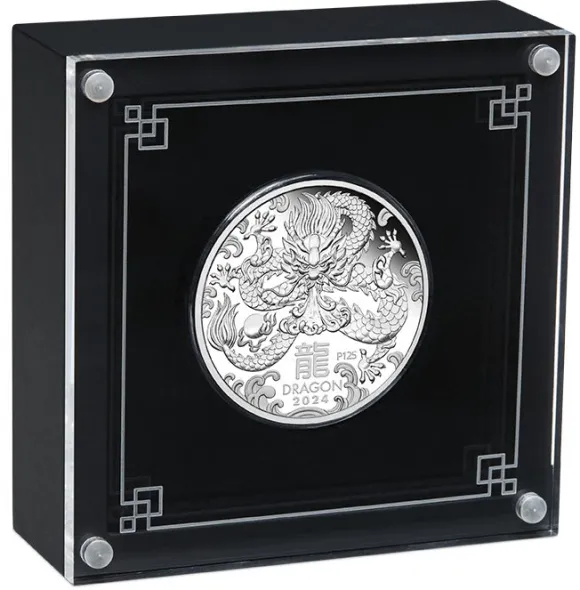 Lunar 3 - Drache - 1 Oz Silber Proof + Box + COA*