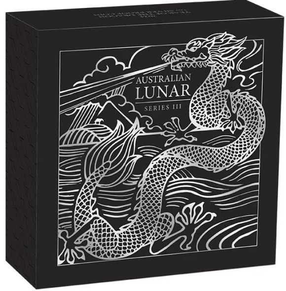 Lunar 3 - Drache - 1 Oz Silber Proof + Box + COA*