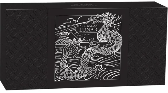 Lunar 3 - Drache - Trio 3 x 1 Oz Silber 2024 + Box + COA