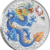 Lunar 3 - Drache - 1 Unze Silber - blau 2024*