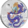 Lunar 3 - Drache - 1 Unze Silber lila / purple 2024*