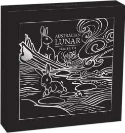 Lunar 3 - Hase - 1 KG Silber Privy Mark Gold 2023 + Box + COA*