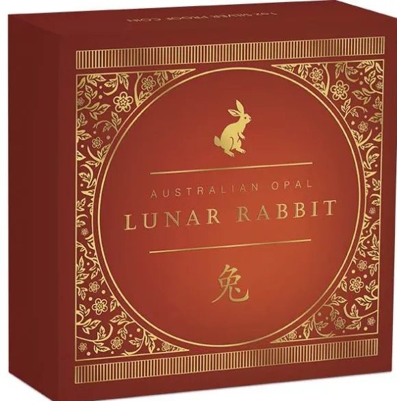 Lunar - Hase - Opal - 1 Unze Silber 2023 + Box +COA*