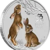 Lunar 3 - Hase - 1/4 Oz Silber farbig - Sydney Expo Special - 2023*