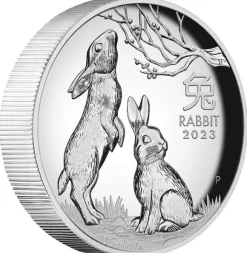Lunar 3 - Hase - 1 Oz Silber High Relief Proof 2023 + Box + COA