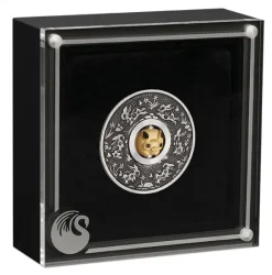 Lunar 3 - Hase - Rotating 1 Unze Silber Antik + Box +COE 2023