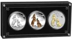Lunar 3 - Hase - Trio 3 x 1 Oz Silber 2023 + Box + COA*