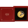 Lunar 3 - Hase - 1 Unze Gold Proof farbig + Box +COA