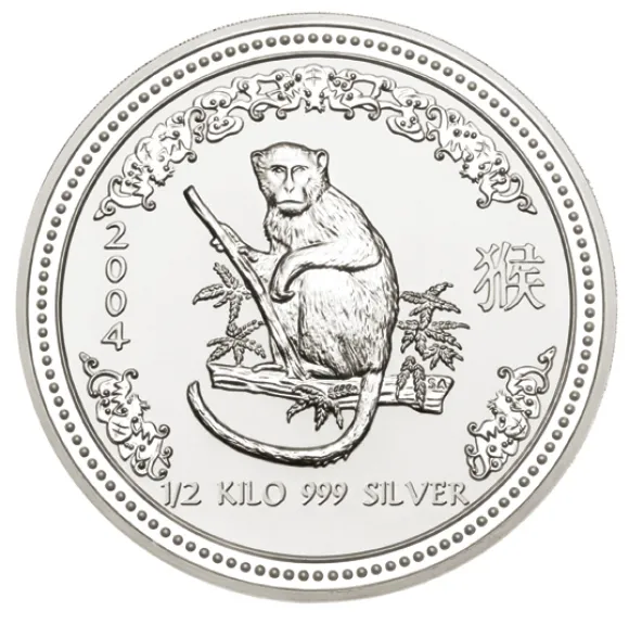 Lunar I - Affe - 1/2 KG Silber 2004*