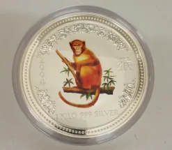 Lunar I Affe 2004 1 Kg Silber farbig*