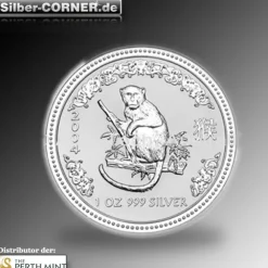 Lunar I Affe 10 Oz Silber 2004 *