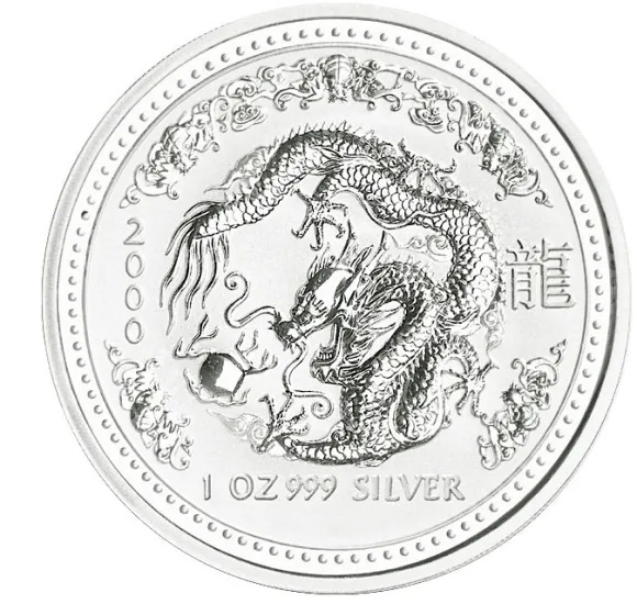 Lunar I - Drache - 1 Unze Silber 2000*