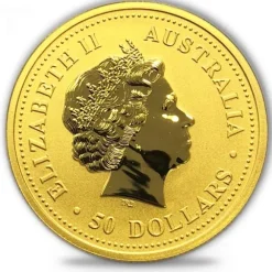 Lunar I Hahn 1/2 Oz Gold farbig 2005