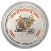 Lunar I - Hahn - 1 Oz Silber gilded farbig 2005*