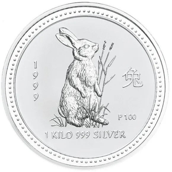 Lunar I - Hase - 1 KG Silber 1999 *