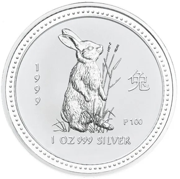 Lunar I - Hase - 1 Oz Silber 1999*