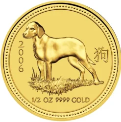 Lunar I Hund 1/2 Oz Gold 2006